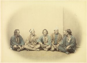 [Um grupo de trabalhadores contratados japoneses] de Felice Beato