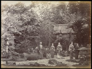 Um jardim japonês em Harra de Felice Beato