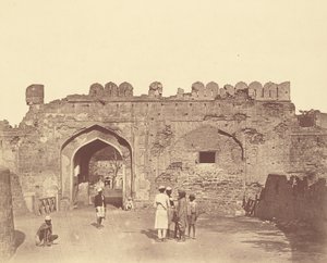 Portão de Caxemira. Vista frontal de Felice Beato