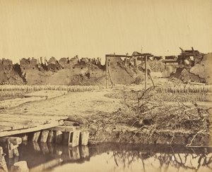 Exterior do forte norte mostrando a entrada inglesa 21 de agosto de 1860 de Felice Beato