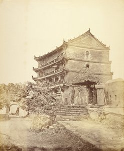 [Pagode de cinco andares, Cantão, China] de Felice Beato