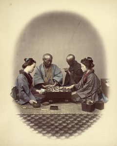 Japoneses a jogar go de Felice Beato