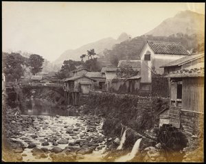 Nagasaki das cidades nativas de Creek de Felice Beato