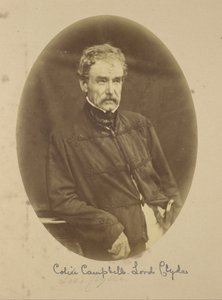Retrato de Sir Colin Campbell Lord Clyde, comandante em chefe na Índia de Felice Beato