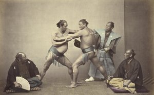 Representantes de Nio, o Hércules japonês de Felice Beato