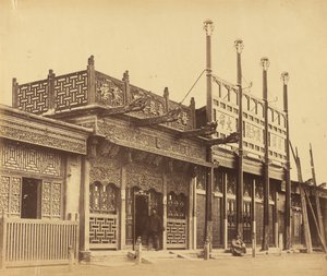 Rua e lojas na cidade tártara de Pequim, 29 de outubro de 1860 de Felice Beato