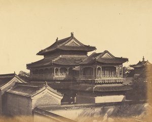 Templo de Confúcio, Pekin, outubro de 1860 de Felice Beato