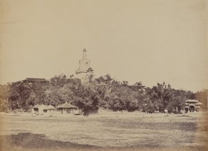 O Grande Pagode no Palácio Imperial de Inverno, Pequim, 29 de outubro de 1860, 1860. de Felice Beato