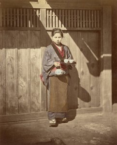 Mulher com tabuleiro de chá de Felice Beato