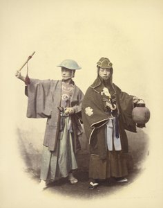 Yakonins em traje de fogo de Felice Beato