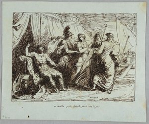 Aquiles rende Briseis de Felice Giani