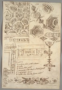 Decorative Motifs; Verso: Anatomical Studies de Felice Giani