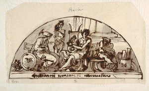 Design para uma Luneta com Alegoria da Poesia de Felice Giani