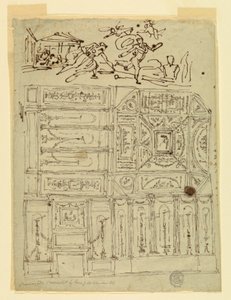Desenho, Atalanta e Hipómenes, ca. 1800 de Felice Giani