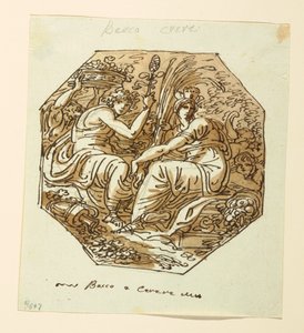 Desenho, Baco e Ceres de Felice Giani