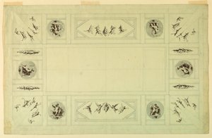 Desenho, Palazzo Quirinale, Roma;, 1812 de Felice Giani