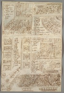 Quatro Estudos Decorativos de Tetos; Verso: Estudos Anatômicos de Felice Giani