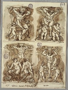 Quatro Herms, Estudos após o Carracci de Felice Giani