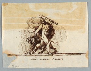 Hércules e Cérbero de Felice Giani
