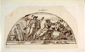 Lunette com Alegoria da Arquitetura de Felice Giani