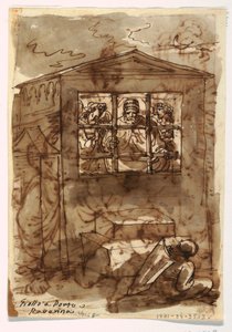 Sketchbook Folio, Pope Sixtus II and Deacon de Felice Giani