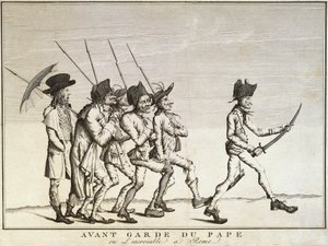 Soldados do Papa antes da Batalha de Faenza de Felice Giani