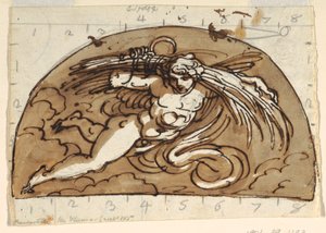 Verão, Lunette para Teto, Sala Octogonal, Palazzo Milzetti, Faenza de Felice Giani