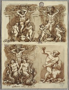 Três Herms, Estudos após Carracci de Felice Giani