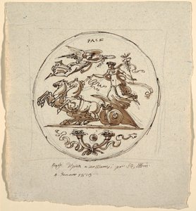 Triunfo da Paz, Roundel, para a Aldini Villa em Montmorency de Felice Giani