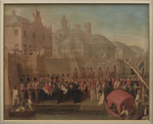 Génova. Visita do Papa Pio VII ao Porto Livre em 5 de maio de 1815.