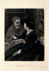 Um cavalheiro e uma dama de Félicien Rops
