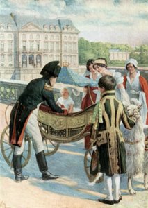 Napoleão e o rei de Roma no terraço de Meudon de Felicien baron de Myrbach-Rheinfeld