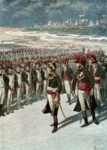 Napoleão revendo as tropas em Boulogne
