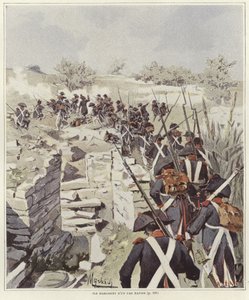 Soldados entre as ruínas de Nicopolis
