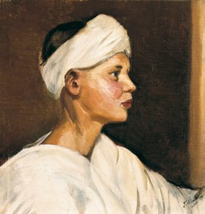 Cabeça de um jovem charneca (óleo sobre tela, primeira metade do século XX)