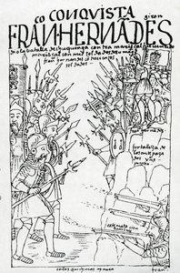 As Forças Rebeldes de Francisco Hernández Giron derrotam os homens do Rei na Batalha de Chuquinga de Felipe Huaman Poma de Ayala