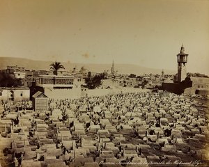 Álbum "Damas et Baalbek": O cemitério da família de Mohammed em Damasco de Félix Bonfils