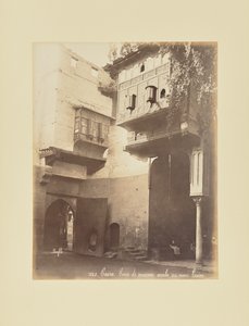 Cairo - Pátio de uma casa árabe no Cairo velho de Félix Bonfils