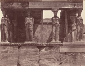 Cariátides do templo do Erecteion - Atenas de Félix Bonfils