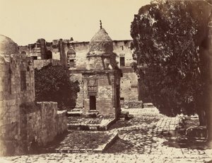Cúpulas na esplanada do Templo - Jerusalém de Félix Bonfils