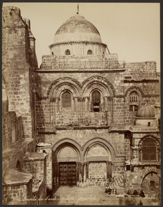 Fachada do Santo Sepulcro, Jerusalém de Félix Bonfils
