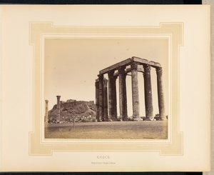 Grécia: Templo de Júpiter Olímpico em Atenas de Félix Bonfils