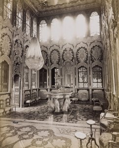 Interior de uma casa em Damasco de Félix Bonfils
