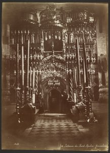Interior do Santo Sepulcro, Jerusalém de Félix Bonfils