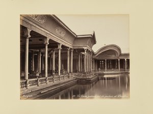 Cairo, galerias interiores do palácio de Shubra de Félix Bonfils