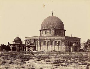 Mesquita de Omar e tribunal de David [Jerusalém] de Félix Bonfils