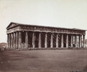O Templo de Theseus na Acrópole de Atenas de Félix Bonfils