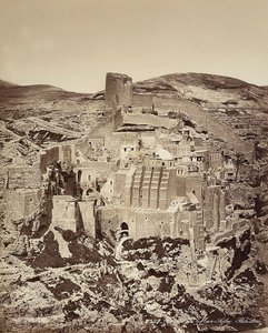 Vista do Convento Mar Saba, em Isreal de Félix Bonfils