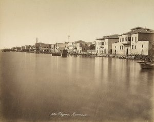 Vista da cidade de Larnaca, no Chipre de Félix Bonfils