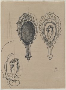 Design para um espelho de mão, c. 1900-1902. de Felix Bracquemond